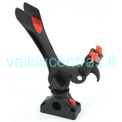 Atlenkiamas įvairių padėčių meškerės laikiklis su užraktu (nevaržo judesių)